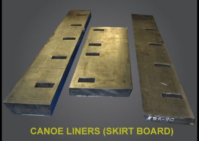 Canoe liners skirt board