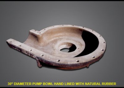 30" diameter pump bowl hand lined with natural rubber